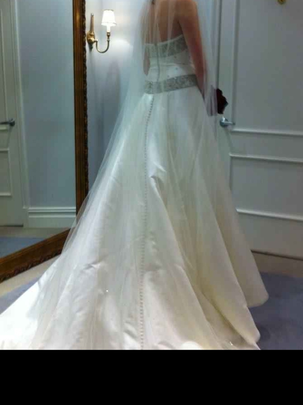GORGEOUS Ivory Wedding Dress with Button-Back Train
